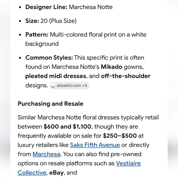 Marchesa Notte Designer Gradiant Floral Palazzo Pants Flowy Silky Huge Leg 20W - Picture 7 of 14